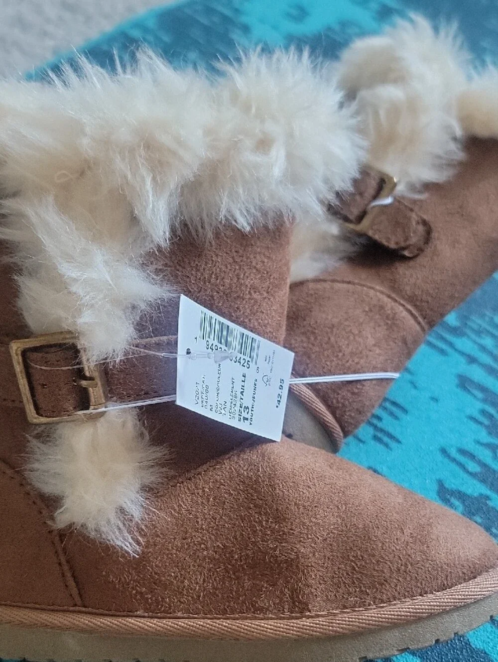The Children's Place Brown Faux Fur Trim Girls Boots